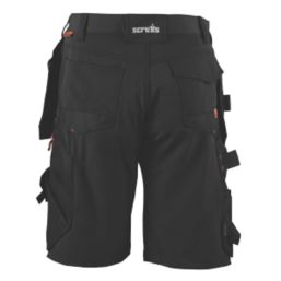 Scruffs Pro Stretch Plus Holster Work Shorts Black 40" W