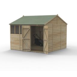 Forest Beckwood 9' 6" x 10' (Nominal) Reverse Apex Shiplap Timber Shed