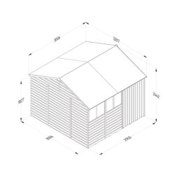 Forest Beckwood 9' 6" x 10' (Nominal) Reverse Apex Shiplap Timber Shed
