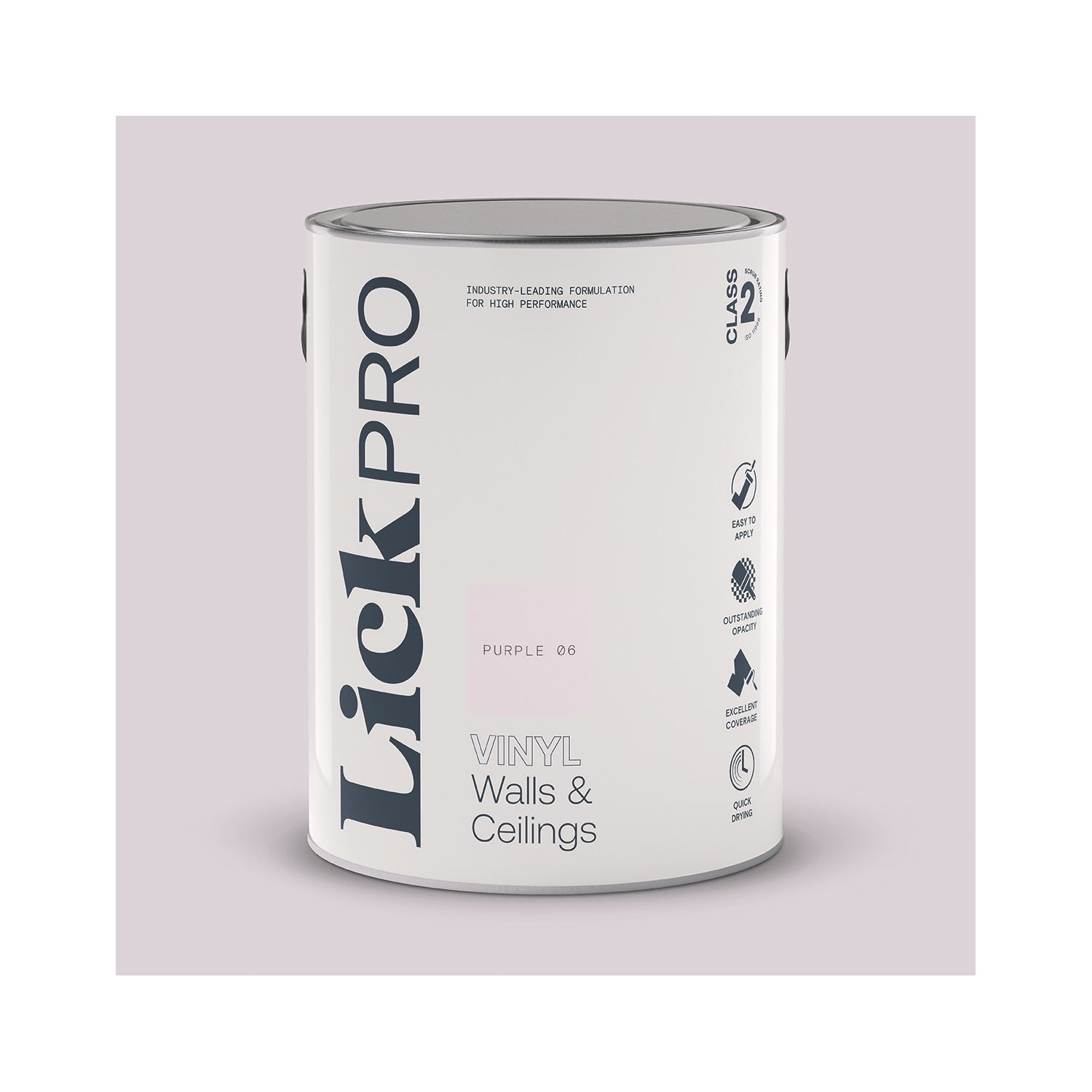 LickPro 5Ltr Purple 06 Vinyl Matt Emulsion Paint (320TM)