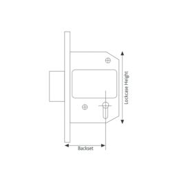 Union Fire Rated  Stainless Steel BS 5-Lever Mortice Deadlock 81mm Case - 57mm Backset
