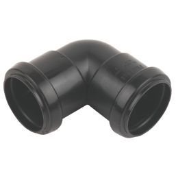 FloPlast Push-Fit Bend Black 90° 40mm