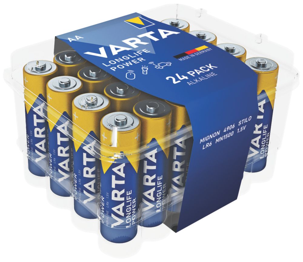  Varta Longlife Power AA Alkaline Batteries LR6 - Pack of 10 -  Packaging May Vary : Health & Household