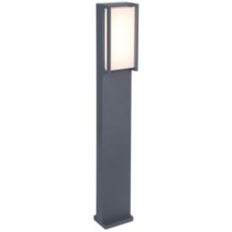 Lutec Qubo 750mm Outdoor LED Bollard Light Dark Grey 15W 1300lm