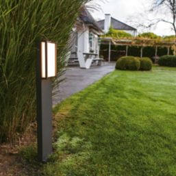 Lutec Qubo 750mm Outdoor LED Bollard Light Dark Grey 15W 1300lm