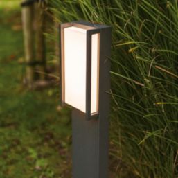 Lutec Qubo 750mm Outdoor LED Bollard Light Dark Grey 15W 1300lm