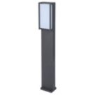 Lutec Qubo 750mm Outdoor LED Bollard Light Dark Grey 15W 1300lm