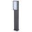 Lutec Qubo 750mm Outdoor LED Bollard Light Dark Grey 15W 1300lm