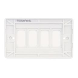 Hager Sollysta WMGP3 3-Module Grid Faceplate White