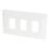 Hager Sollysta WMGP3 3-Module Grid Faceplate White