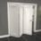 Green & Taylor 1-Panel Roomfold 3-Door Primed White Wooden Shaker Internal Bi-Fold Doors 2060mm x 1905mm