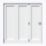 Green & Taylor 1-Panel Roomfold 3-Door Primed White Wooden Shaker Internal Bi-Fold Doors 2060mm x 1905mm