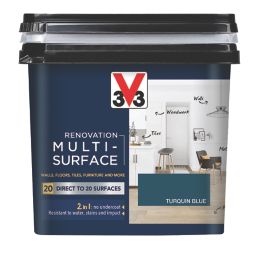 V33 750ml Turquin Blue Satin Acrylic Multi Surface Paint