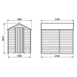 Forest  5' x 7' (Nominal) Apex Overlap Timber Shed with Assembly