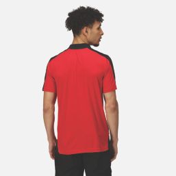 Regatta Contrast Coolweave Polo Shirt Classic Red/Black Large 46" Chest