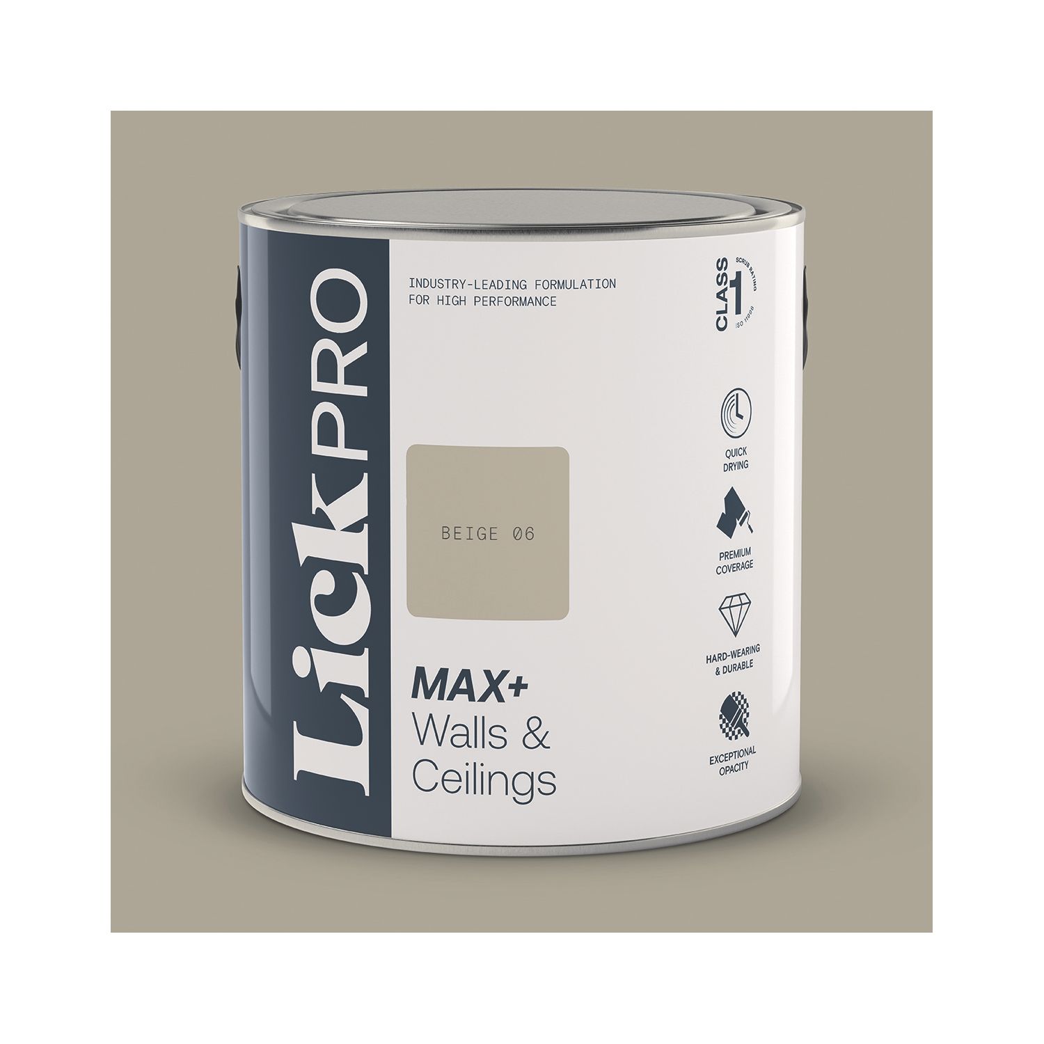 LickPro Max+ 2.5Ltr Beige 06 Matt Emulsion Paint (321JY)