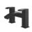 ETAL Kinlin Matt Black 143mm Deck Mounted Lever 2 Tap Holes Bath Mixer Tap