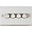 Knightsbridge  4-Gang 2-Way LED Intelligent Dimmer Switch  Brushed Chrome