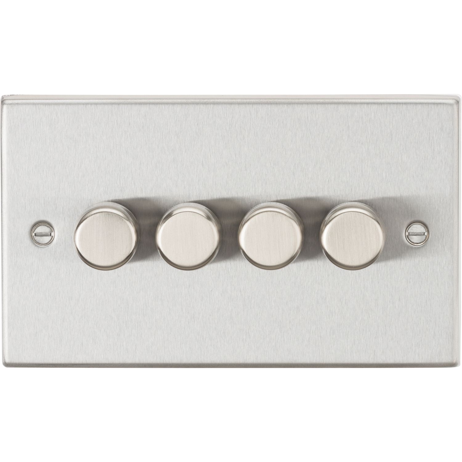 Knightsbridge 4-Gang 2-Way LED Intelligent Dimmer Switch Brushed Chrome (321PY)