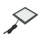 VEW Slim Square LED Cabinet Light Black 3W 140lm