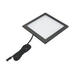 VEW Slim Square LED Cabinet Light Black 3W 140lm