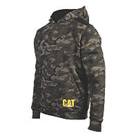 CAT Logo Panel Hooded Sweatshirt Night Camo Large 42-45" Chest