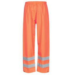 Site Huske Hi-Vis Over Trousers Elasticated Waist Orange Medium 25" W 43" L