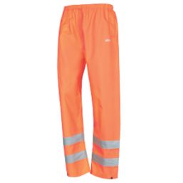 Site Huske Hi-Vis Over Trousers Elasticated Waist Orange Medium 25" W 29" L