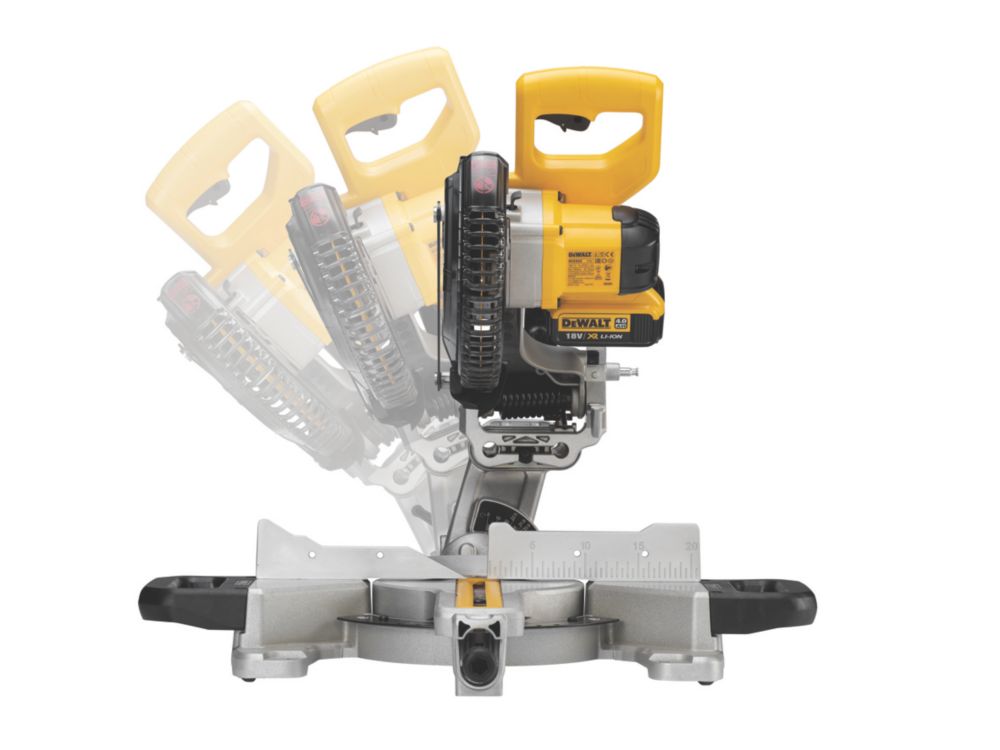 Dewalt dcs365n 18v 184mm deals cordless mitre saw