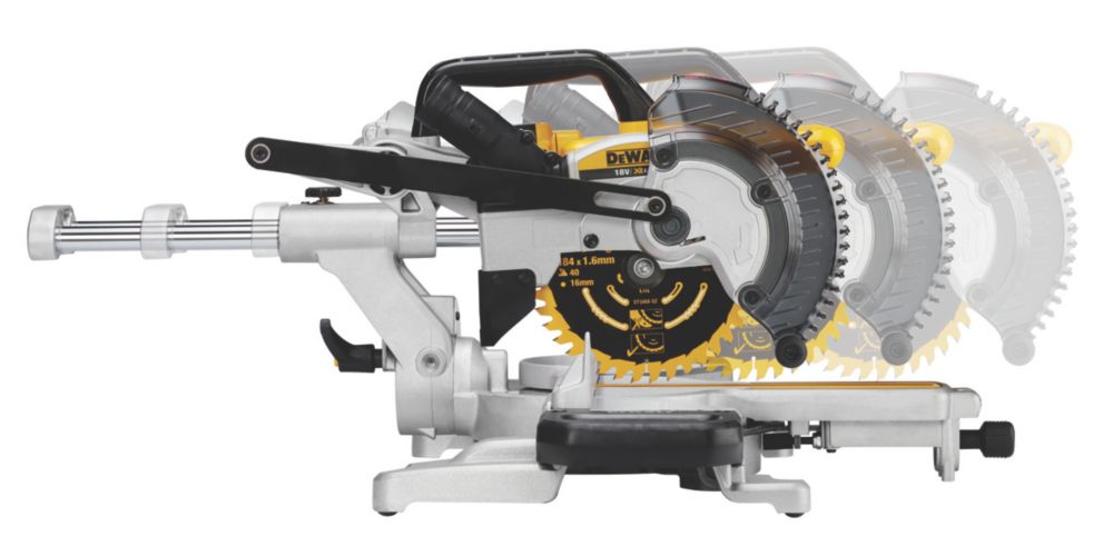 bagagerum Faderlig Susteen DeWalt DCS365N-XJ 184mm 18V Li-Ion XR Cordless Single-Bevel Sliding  Compound Mitre Saw - Bare - Screwfix