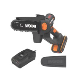 Worx  20V 1 x 2.0Ah Li-Ion PowerShare Brushless Cordless 15cm Mini Chainsaw