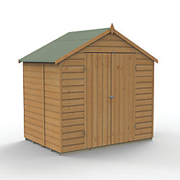 Forest  7' x 5' (Nominal) Apex Shiplap T&G Timber Shed with Base