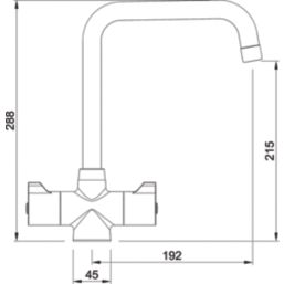 Streame by Abode Crescendo Quad Dual-Lever Mono Mixer Matt Black
