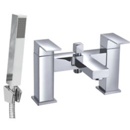 ETAL Avon Polished Chrome 152mm Deck Mounted Dual Control Manual Shower Mixer Tap