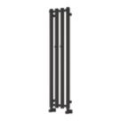Reina 1200mm x 260mm 1372BTU Black Flat Designer Towel Radiator
