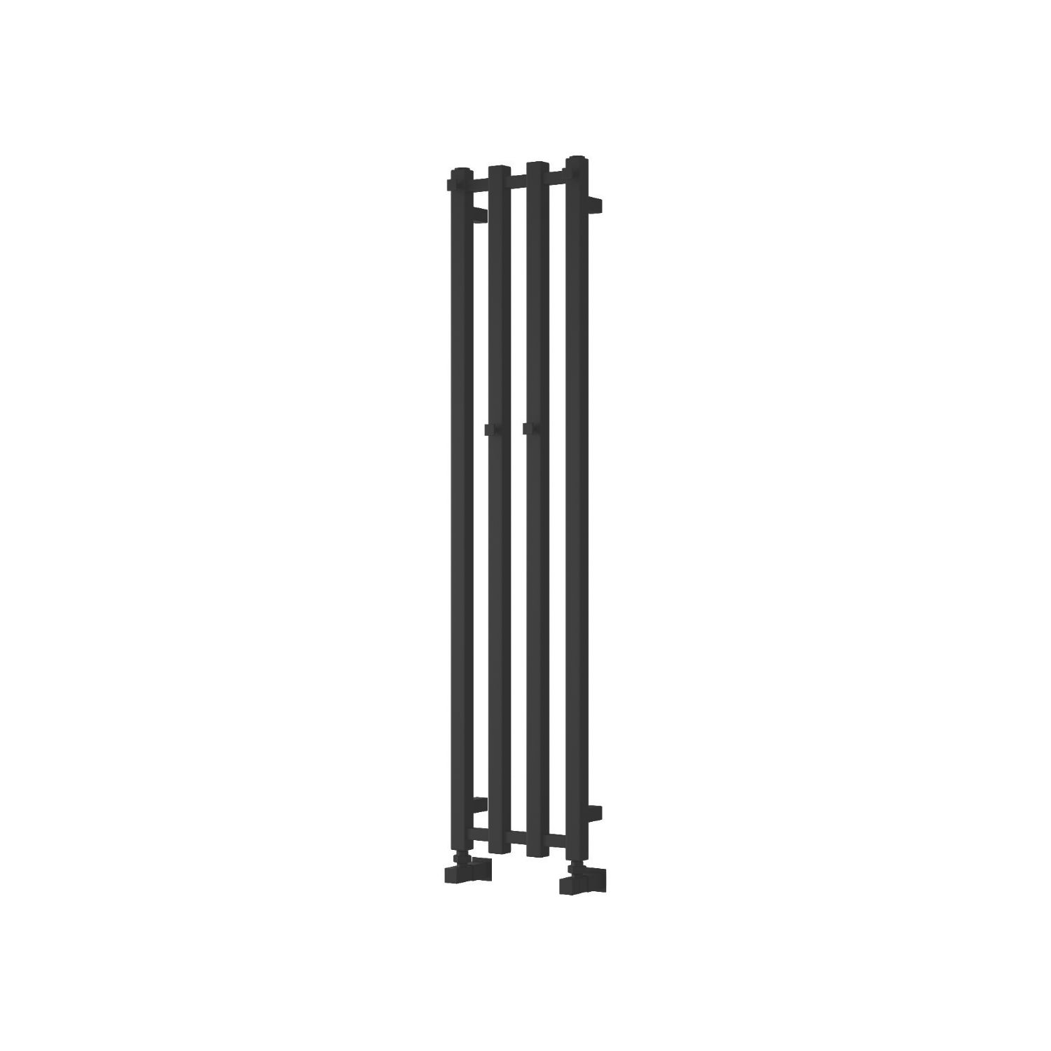 Reina 1200mm x 260mm 1372BTU Black Flat Designer Towel Radiator (322LH)