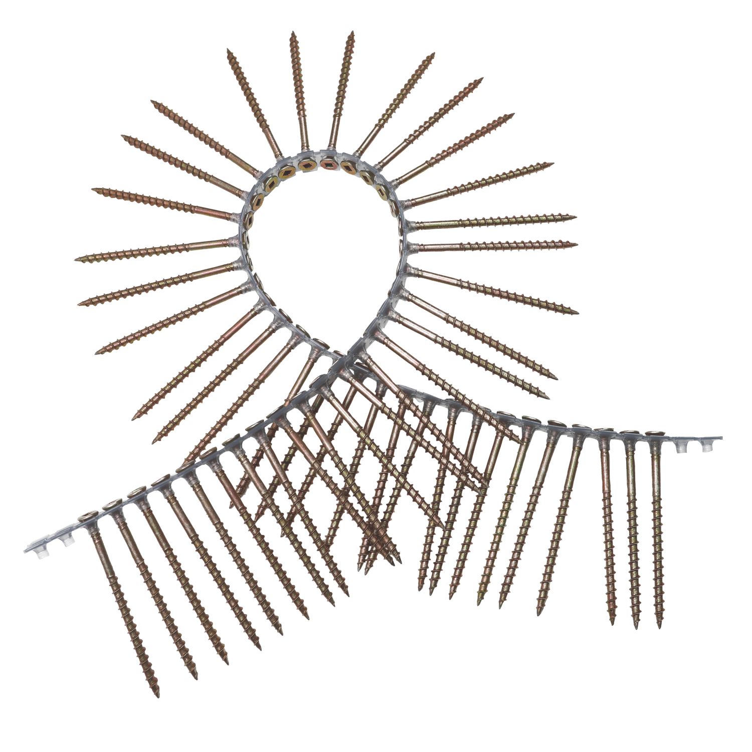 Senco Square Countersunk Coarse Thread Collated Thread Cutting Flooring Wood Screws 4.5mm x 65mm 1000 Pack (322PG)