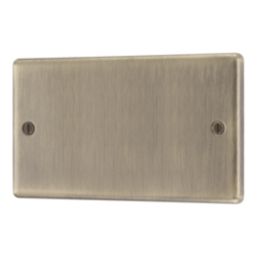LAP  2-Gang Blanking Plate Antique Brass