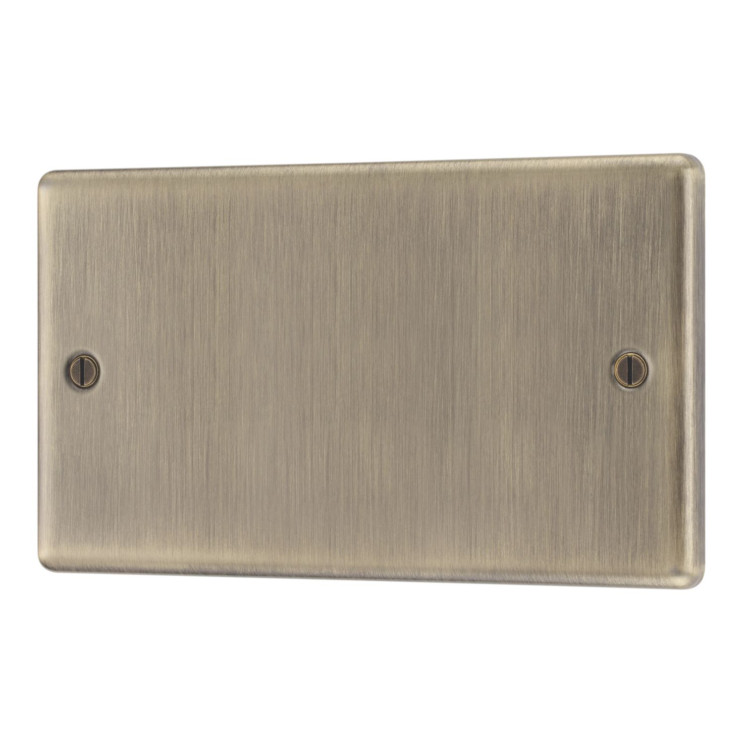 LAP 2-Gang Blanking Plate Antique Brass (322PN)
