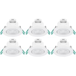 Sylvania SylSpot Fixed  LED Recessed Spotlight White 4.8W 500lm 6 Pack