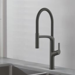 Swirl Boyne  Pull-Out Spray Mixer Kitchen Tap Titanium-Effect