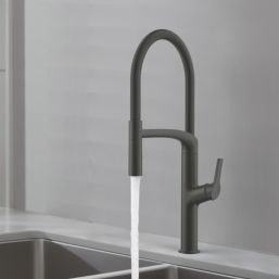 Swirl Boyne  Pull-Out Spray Mixer Kitchen Tap Titanium-Effect