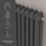Flomasta 600mm x 605mm 2087BTU Anthracite Horizontal 2 Column Radiator