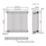 Flomasta 600mm x 605mm 2087BTU Anthracite Horizontal 2 Column Radiator