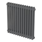 Flomasta 600mm x 605mm 2087BTU Anthracite Horizontal 2 Column Radiator