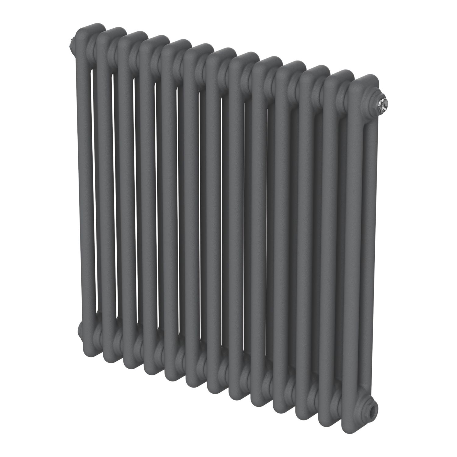 Flomasta Signature 600mm x 605mm 2087BTU Anthracite Horizontal 2 Column Radiator (323AH)