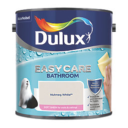 Dulux Easycare Soft Sheen Nutmeg White Emulsion Bathroom Paint 2.5Ltr
