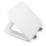 Croydex Leven Flexi-Fix Soft-Close with Quick-Release Square Toilet Seat Thermoset Plastic White