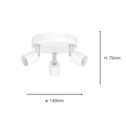 Eglo Stecci-E Round 3-Light Spotlight White