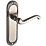Smith & Locke Sandsend Fire Rated Latch Long Lever Door Handles Pair Polished / Satin Nickel
